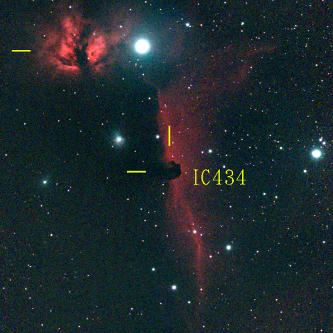 夜空は宝石箱(馬頭星雲 IC434) Seestar50