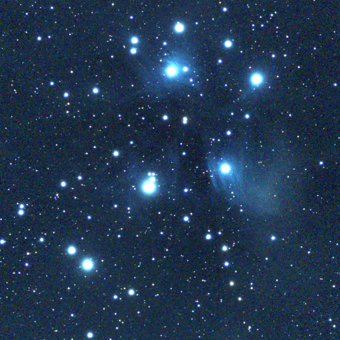 夜空は宝石箱(プレアデス星団 M45) Seestar50