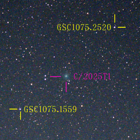 アトラス彗星(C/2025 T1) 12‎月‎14日Seestar50