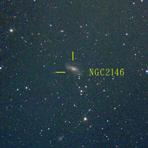 夜空は宝石箱(きりん座 NGC2146) Seestar50