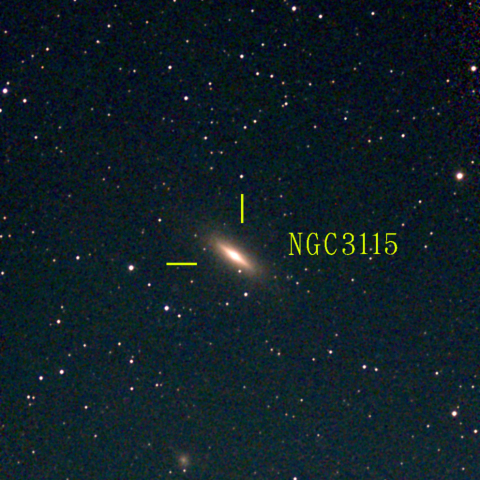 夜空は宝石箱(スピンドル銀河 NGC3115) Seestar50