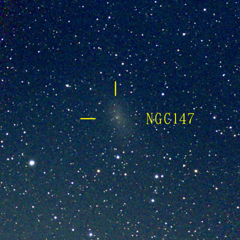 夜空は宝石箱(カシオペア座 NGC147) Seestar50