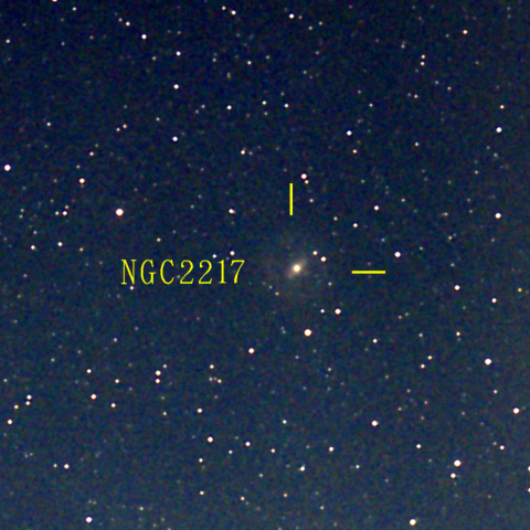 夜空は宝石箱(おおいぬ座 NGC2217) Seestar50