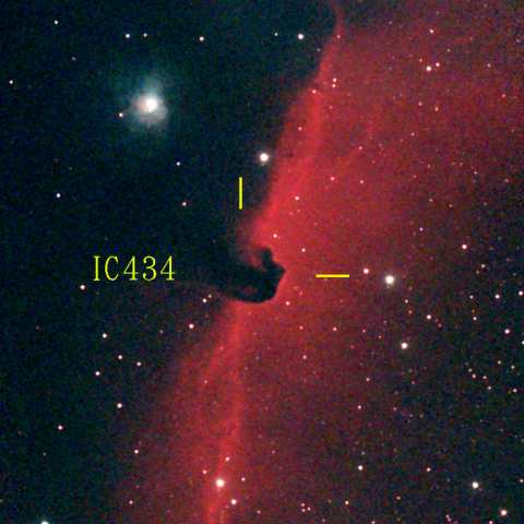 夜空は宝石箱(馬頭星雲 IC434) Seestar50