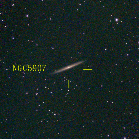 夜空は宝石箱(りゅう座  NGC5907) Seestar50