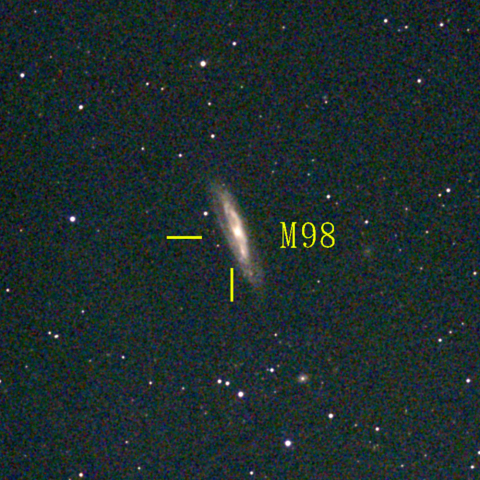 夜空は宝石箱(かみのけ座 M98) Seestar50