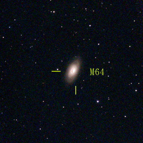 夜空は宝石箱(黒眼銀河 M64) Seestar50