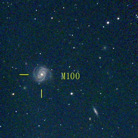 夜空は宝石箱(かみのけ座 M100) Seestar50