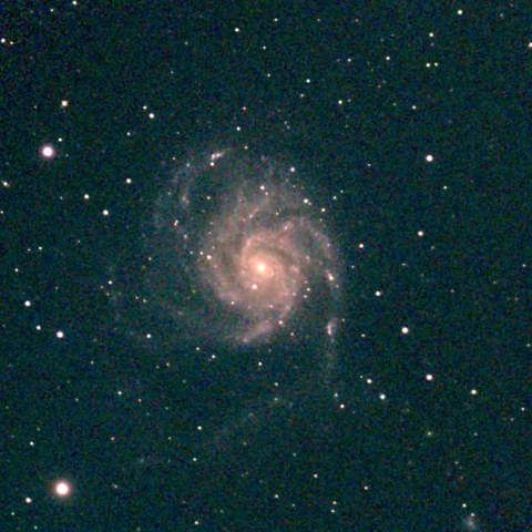 夜空は宝石箱(回転花火銀河 M101) Seestar50