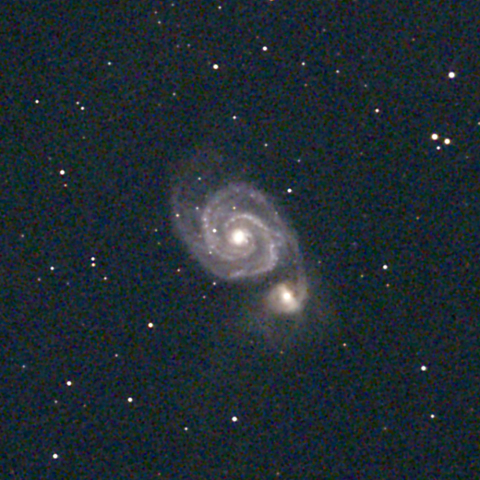 夜空は宝石箱(子持ち銀河 M51) Seestar50
