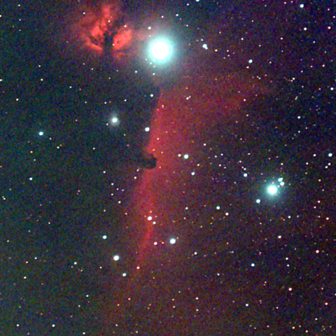 夜空は宝石箱(馬頭星雲 IC434) Seestar30