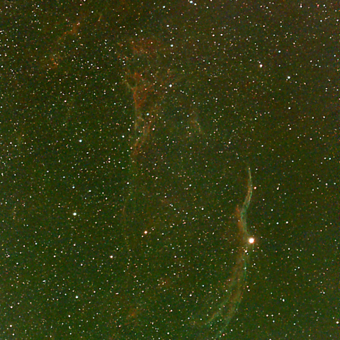 夜空は宝石箱(網状星雲 NGC6960) Seestar30