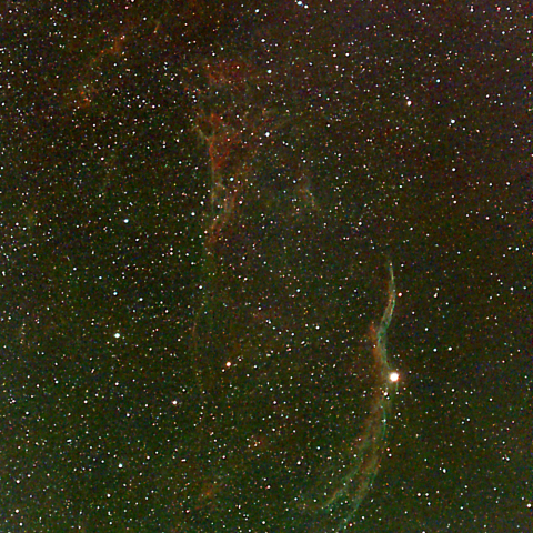 夜空は宝石箱(網状星雲 NGC6960) Seestar30