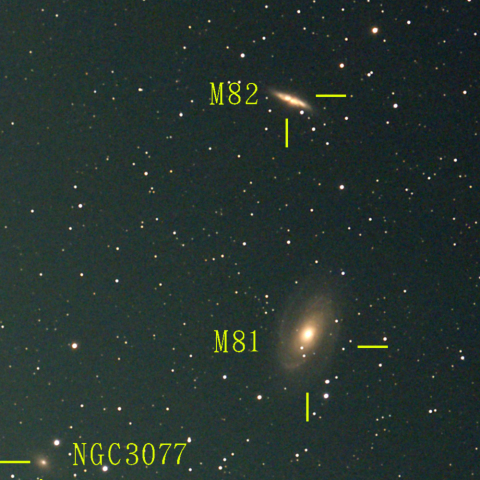 夜空は宝石箱(ボーデの銀河 M81) Seestar30