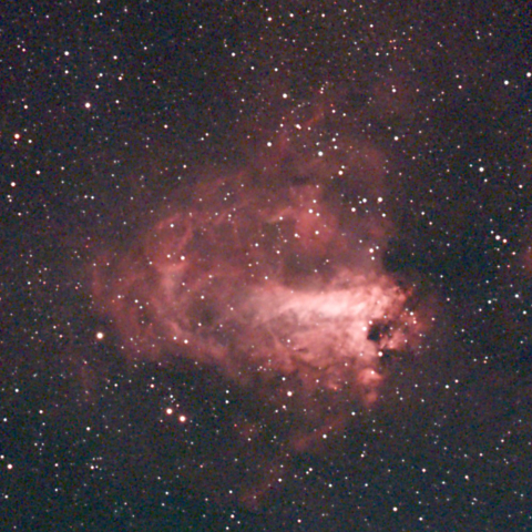 夜空は宝石箱(オメガ星雲 M17) Seestar50