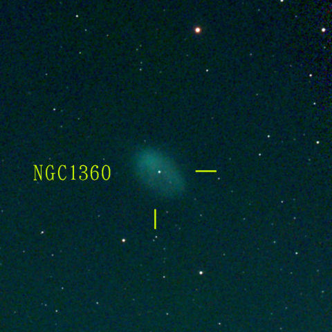 夜空は宝石箱(ロビンの卵星雲 NGC1360) Seestar50