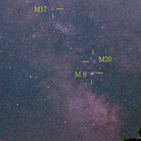 街の夜空に輝く宝石箱（天の川）