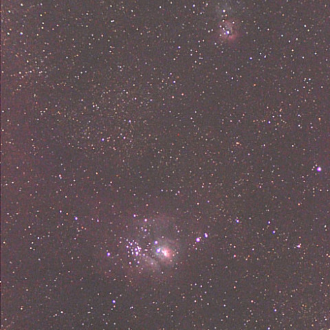 夜空は宝石箱（干潟星雲＆三裂星雲）