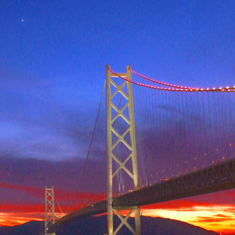 月と金星のランデブー