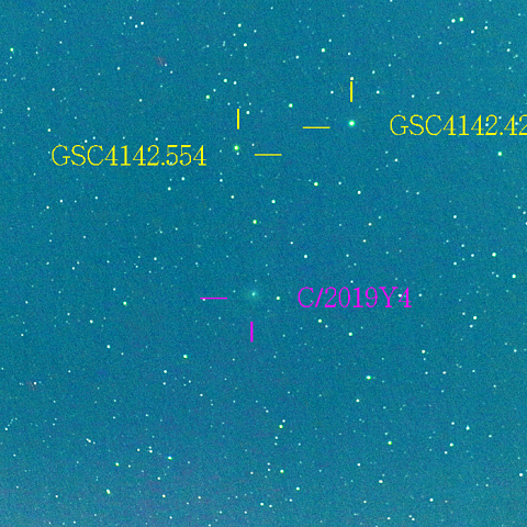 アトラス彗星（C/2019Y4）3月16日　300mm