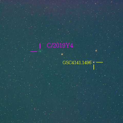 アトラス彗星（C/2019Y4）3月23日　200mm