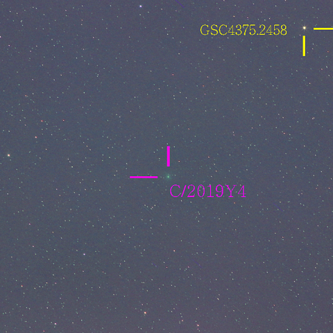 アトラス彗星（C/2019Y4）3月25日　200mm