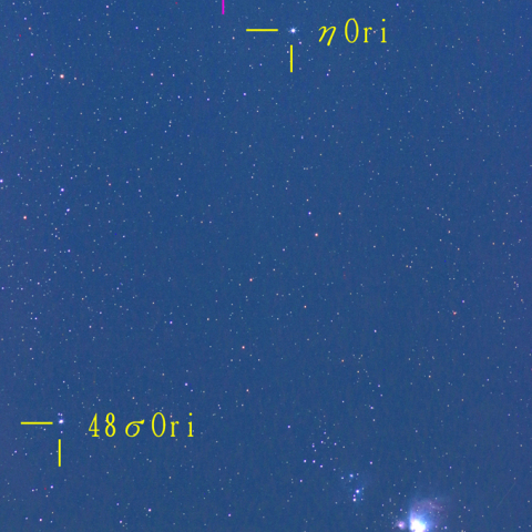 オリオン座に鎮座するアトラス彗星