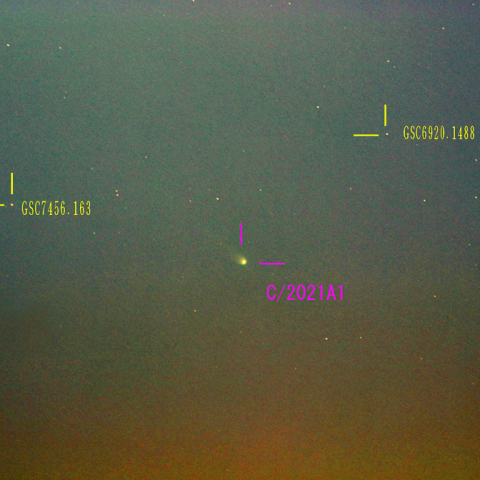 レナード彗星（C/2021A1）12月21日　200mm