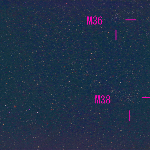 夜空は宝石箱(M36＆M38)