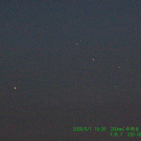 水星とプレアデスの接近