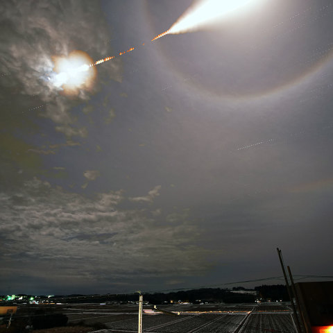 皆既月食と環水平アーク