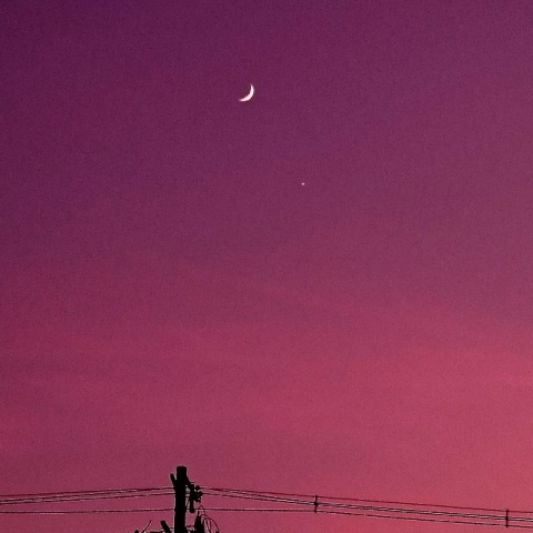 7月16日の月と金星