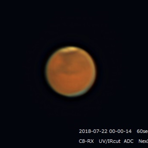 7月22日午前0時の火星