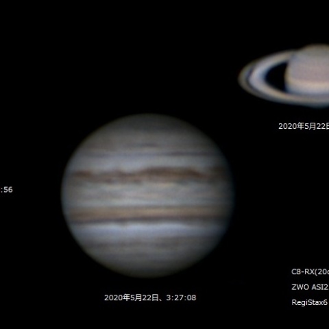 5月22日　火星　木星　土星