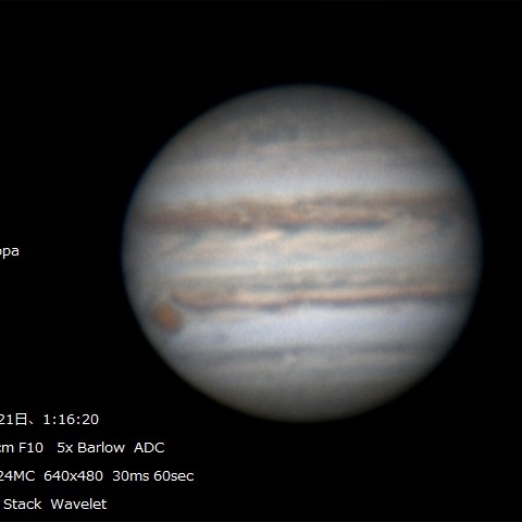 6月21日　木星と衛星