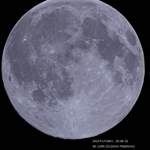 1月28日　窓からの月