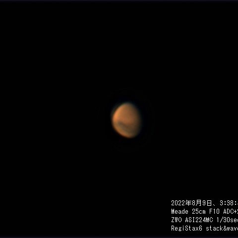 ８月９日　火星