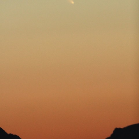 北アルプス大キレットとパンスターズ彗星