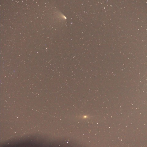 M 31とパンスターズ彗星