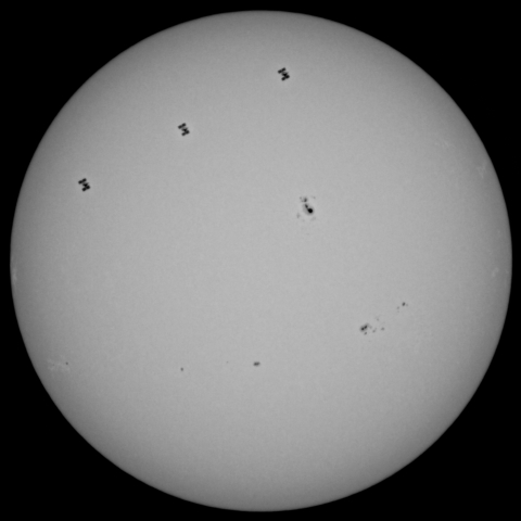 ISSの太陽面通過