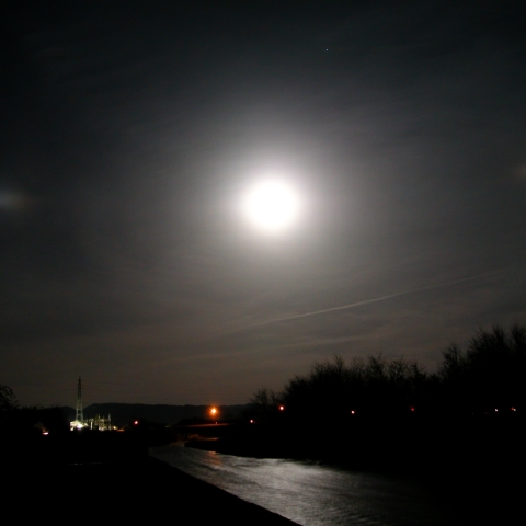 幻月と千曲川