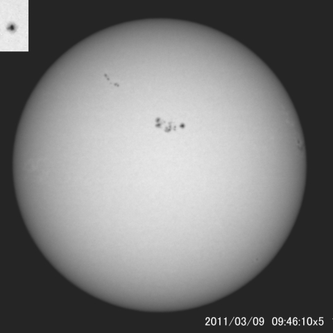 2011/03/09太陽　黒点