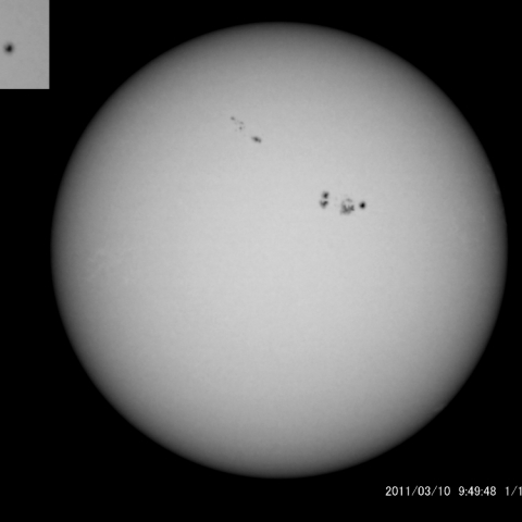2011/03/10太陽　黒点