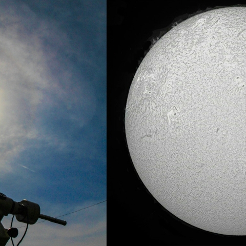 日暈の中の太陽