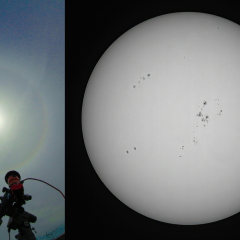 日暈と太陽黒点（4月20日）