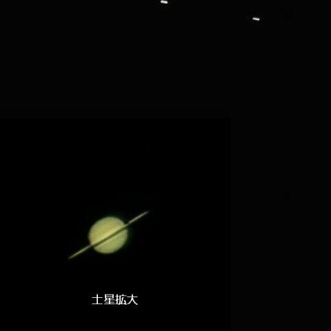 土星付近を通過するISS