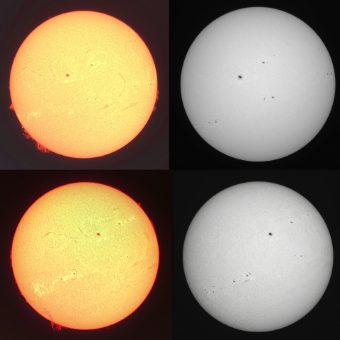 太陽面（11月4日、11月6日）