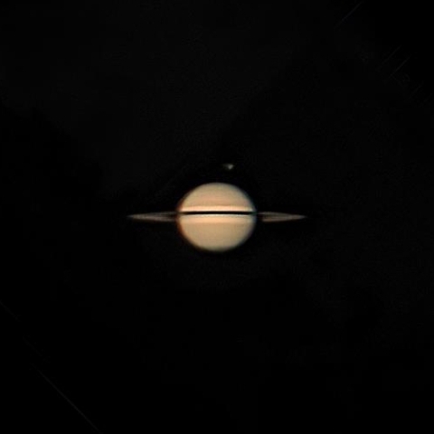 土星と衛星タイタン（6月16日）