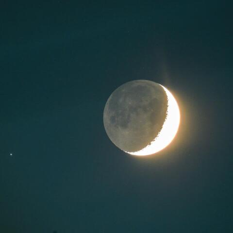月とレグルスの接近（6月29日）
