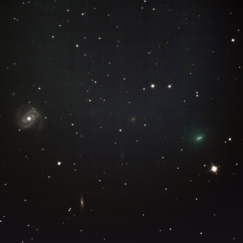 24Pショーマス彗星とM100の接近